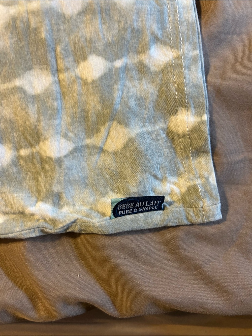 Bebe Au Lait Pure & Simple Light Blue Dot Muslin 5 in 1 Cover